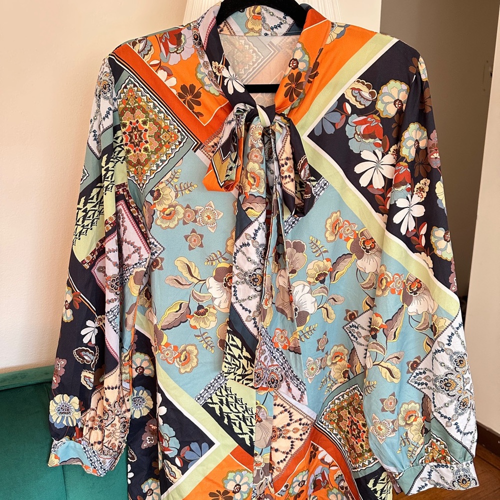 Colorful Floral Blouse